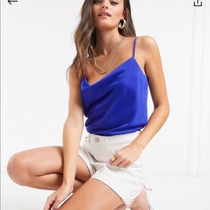 River Island Royal Blue Cowal Neck Cami Tank Top